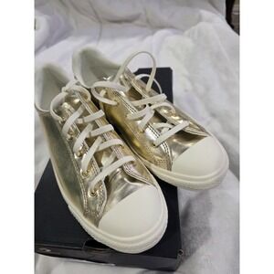 New Converse Chuck Taylor All Star Lucky Women's Shoes Size 9 Gold Metallic
